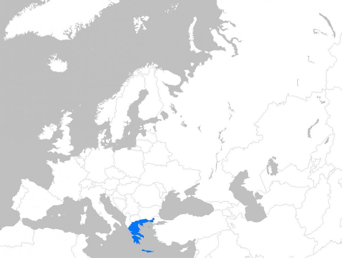 اليونان الموقع على خريطة أوروبا