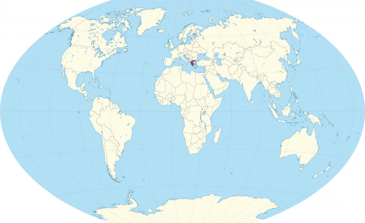 اليونان موقع على خريطة العالم