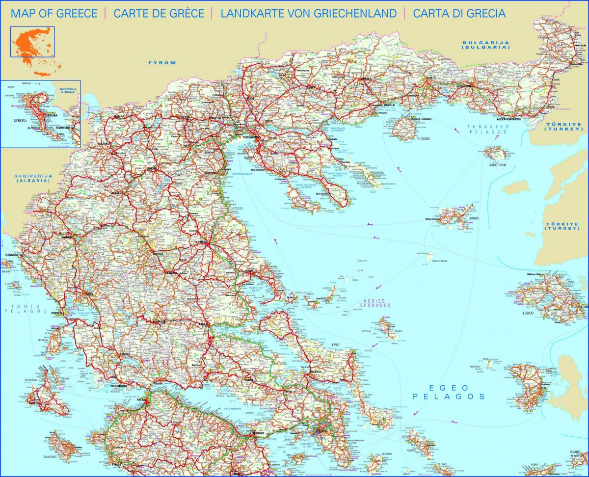 خريطة قيادة اليونان