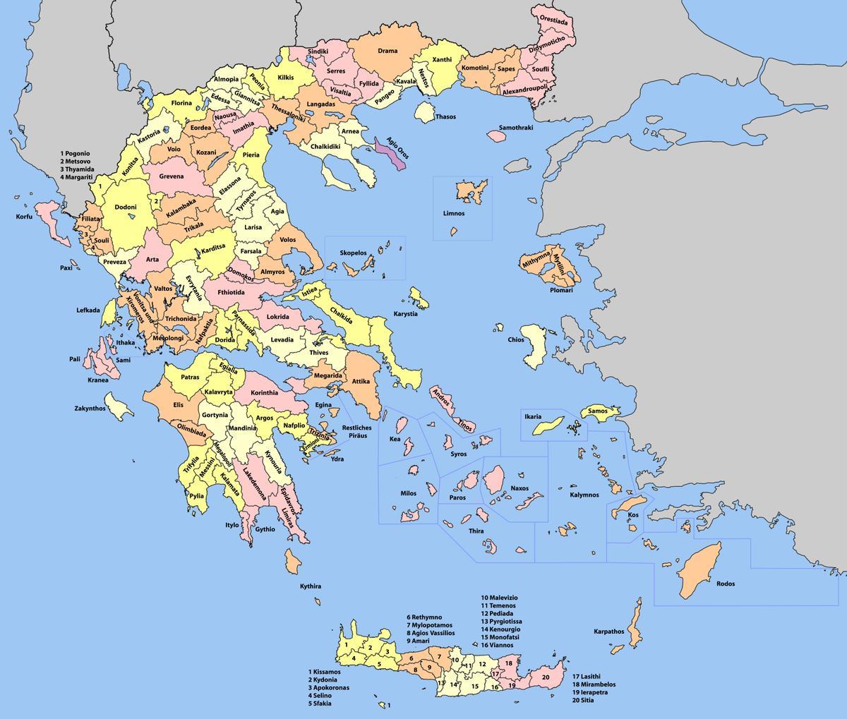 اليونان الدولة خريطة