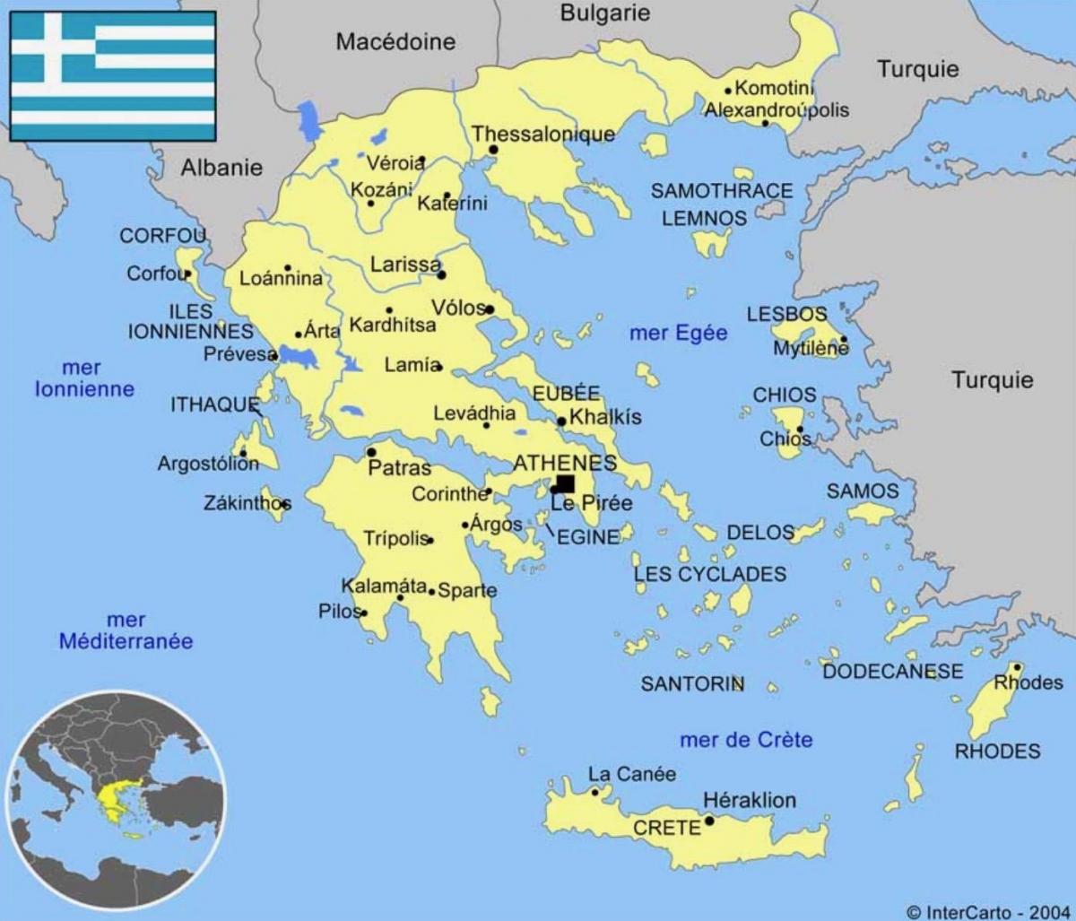 اليونان خريطة المدينة